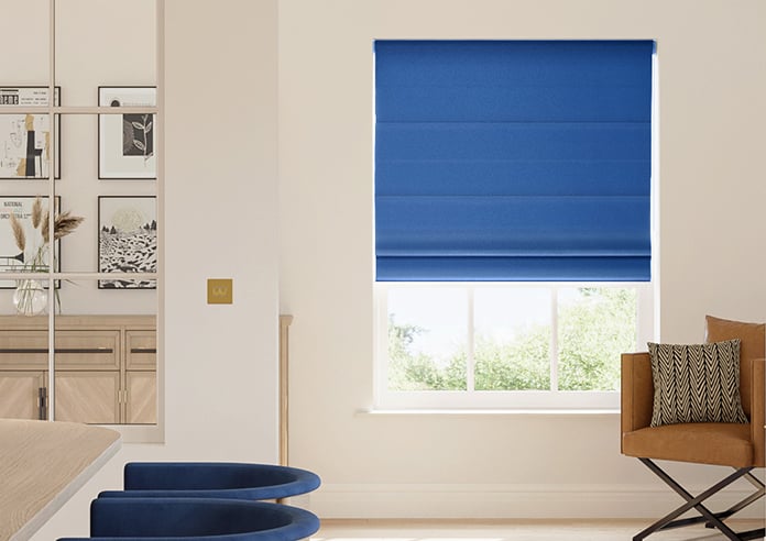 Ascot, Blue - Motorised Roman Blind - Image 3